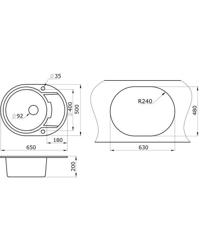 Кухонная мойка Paulmark Oval песочный PM316502-QU