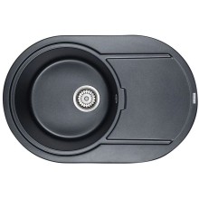 Кухонная мойка Paulmark Fittich черный металлик PM317650-BLM