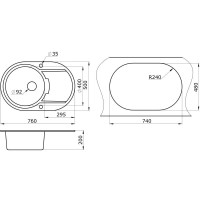 Кухонная мойка Paulmark Fittich песочный PM317650-QU