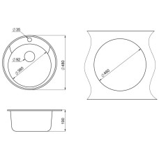 Кухонная мойка Paulmark Gelegen шампань PM404800-CH