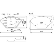 Кухонная мойка Paulmark Wiese шампань PM529050-CH