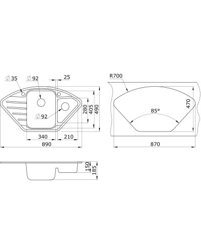 Кухонная мойка Paulmark Wiese шампань PM529050-CH