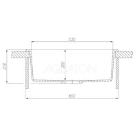 Кухонная мойка Акватон Делия графит 1A715232LD210
