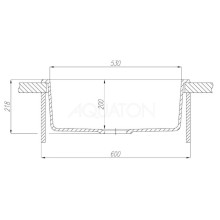 Кухонная мойка Акватон Делия графит 1A715232LD210