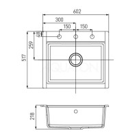 Кухонная мойка Акватон Делия графит 1A715232LD210