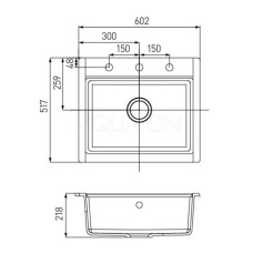 Кухонная мойка Акватон Делия графит 1A715232LD210
