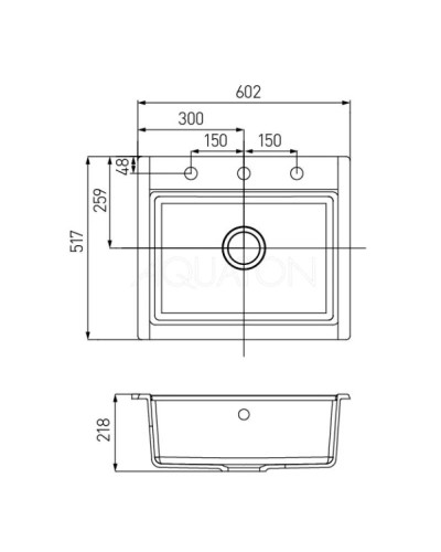 Кухонная мойка Акватон Делия графит 1A715232LD210