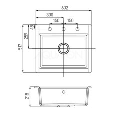 Кухонная мойка Акватон Делия латте 1A715232LD260