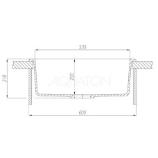 Кухонная мойка Акватон Делия серый 1A715232LD230