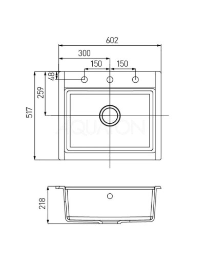Кухонная мойка Акватон Делия серый 1A715232LD230