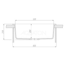 Кухонная мойка Акватон Делия серый шелк 1A715232LD250