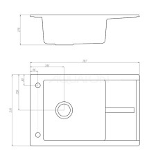 Кухонная мойка Акватон Делия латте 1A715132DE260