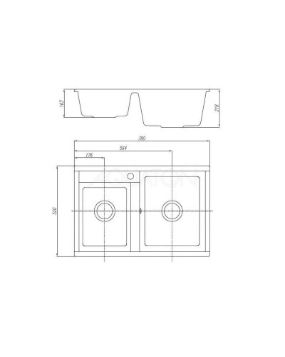 Кухонная мойка Акватон Делия кофе 1A723132DE280