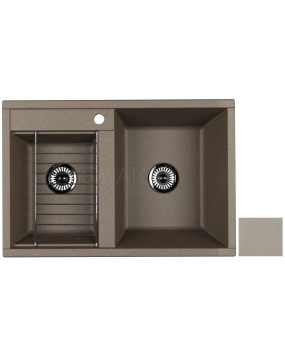 Кухонная мойка Акватон Делия серый шелк 1A723132DE250