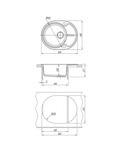 Кухонная мойка Dr.Gans Берта белый 25.040.B0620.401