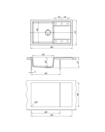 Кухонная мойка Dr.Gans Техно терракота 25.030.D0860.406