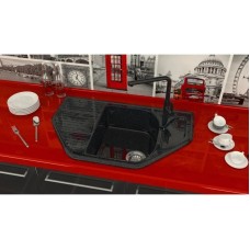 Кухонная мойка Marrbaxx Рики Z22 черный глянец Z022Q004