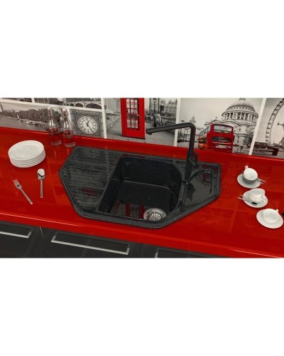 Кухонная мойка Marrbaxx Рики Z22 черный глянец Z022Q004