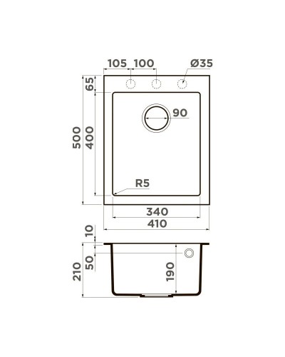 Кухонная мойка Tetogranit Omoikiri Bosen 41-GR ленинградский серый 4993543