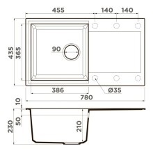 Кухонная мойка Tetogranit Omoikiri Sakaime 78-GR ленинградский серый 4993548