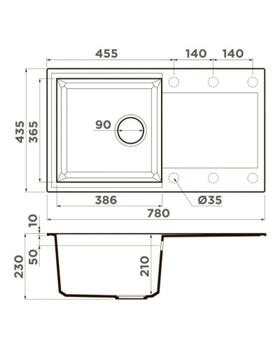 Кухонная мойка Tetogranit Omoikiri Sakaime 78-GR ленинградский серый 4993548