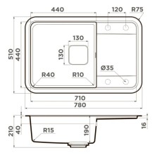 Кухонная мойка Artgranit Omoikiri Tasogare 78-BE ваниль 4993744