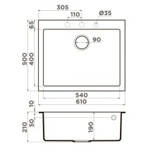 Кухонная мойка Tetogranit Omoikiri Bosen 61-DC темный шоколад 4991213