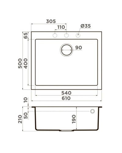 Кухонная мойка Tetogranit Omoikiri Bosen 61-WH белый 4991212