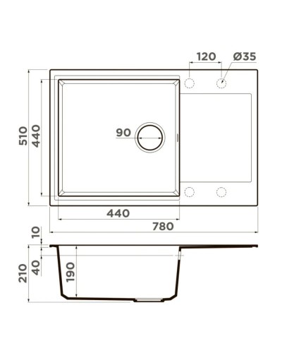 Кухонная мойка Artgranit Omoikiri Daisen 78-LB-BE ваниль 4993686
