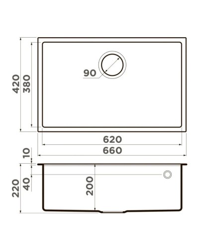 Кухонная мойка Tetogranit Omoikiri Tedori 66-U-BE ваниль 4993973
