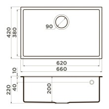 Кухонная мойка Tetogranit Omoikiri Tedori 66-U-CH шампань 4993977