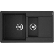Кухонная мойка Artgranit Omoikiri Daisen 86-2-BL черный 4993477