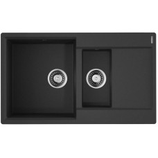 Кухонная мойка Artgranit Omoikiri Daisen 86-2-BL черный 4993477
