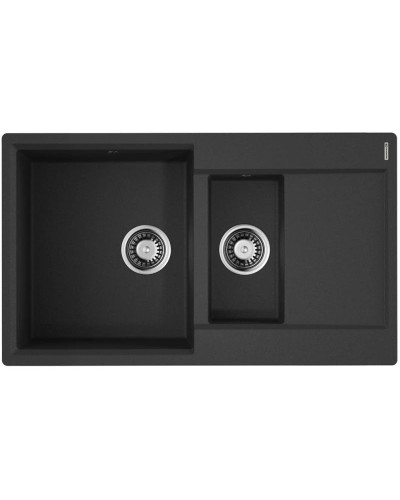 Кухонная мойка Artgranit Omoikiri Daisen 86-2-BL черный 4993477
