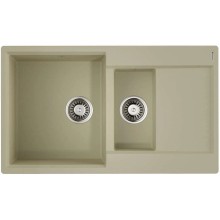 Кухонная мойка Artgranit Omoikiri Daisen 86-2-BE ваниль 4993471