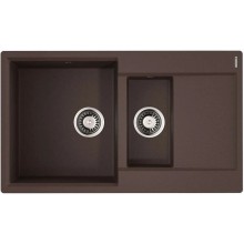 Кухонная мойка Artgranit Omoikiri Daisen 86-2-DC темный шоколад 4993476
