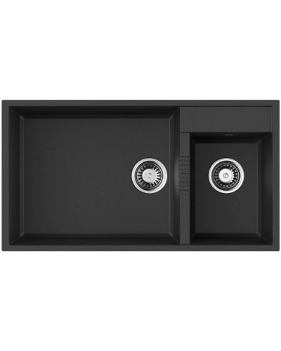 Кухонная мойка Tetogranit Omoikiri Tedori 85-2-U-BL черный 4993940