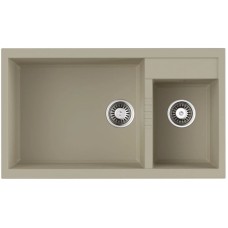 Кухонная мойка Tetogranit Omoikiri Tedori 86-2-LB-BE ваниль 4993933