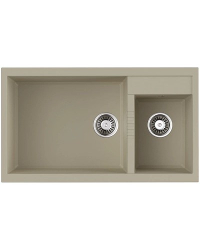 Кухонная мойка Tetogranit Omoikiri Tedori 86-2-LB-BE ваниль 4993933