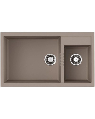 Кухонная мойка Tetogranit Omoikiri Tedori 86-2-LB-SA бежевый 4993934