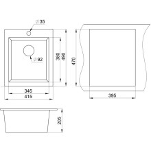 Кухонная мойка Granula черный 4201bl