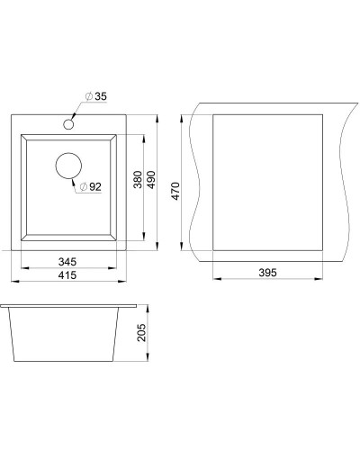 Кухонная мойка Granula шварц 4201sv