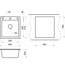 Кухонная мойка Granula песок 4651sa