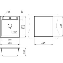 Кухонная мойка Granula шварц 4651sv