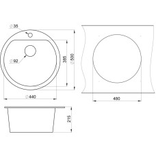 Кухонная мойка Granula антик 5101an
