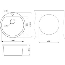 Кухонная мойка Granula арктик 5101wh