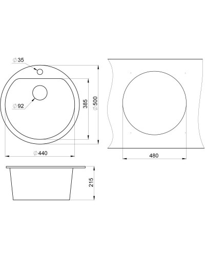 Кухонная мойка Granula пирит 5101pr