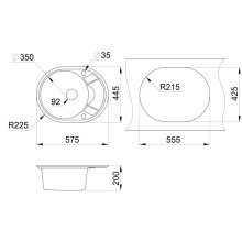 Кухонная мойка Granula базальт 5802bt
