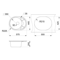 Кухонная мойка Granula графит 5802bg