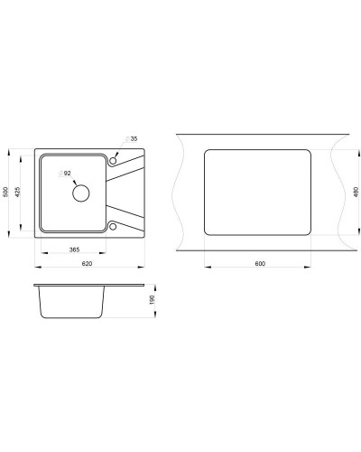 Кухонная мойка Granula антик 6201an
